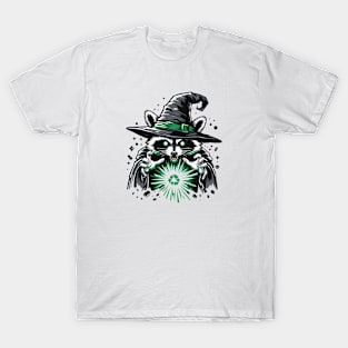 Raccoon Recycling Wizard T-Shirt